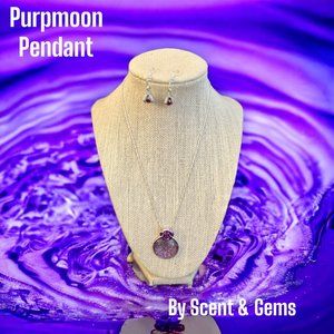 Scent & Gems, purp-moon pendant